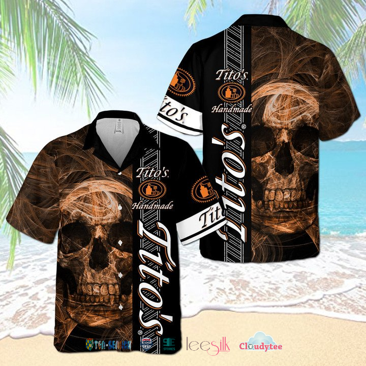 Tito’s Handmade Camo Skull Hawaiian Shirt