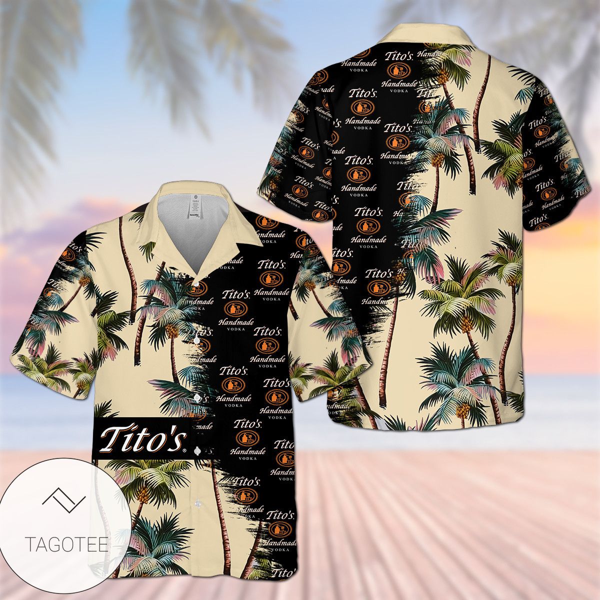 Tito’s Handmade Vodka US Flag Hawaiian Shirt