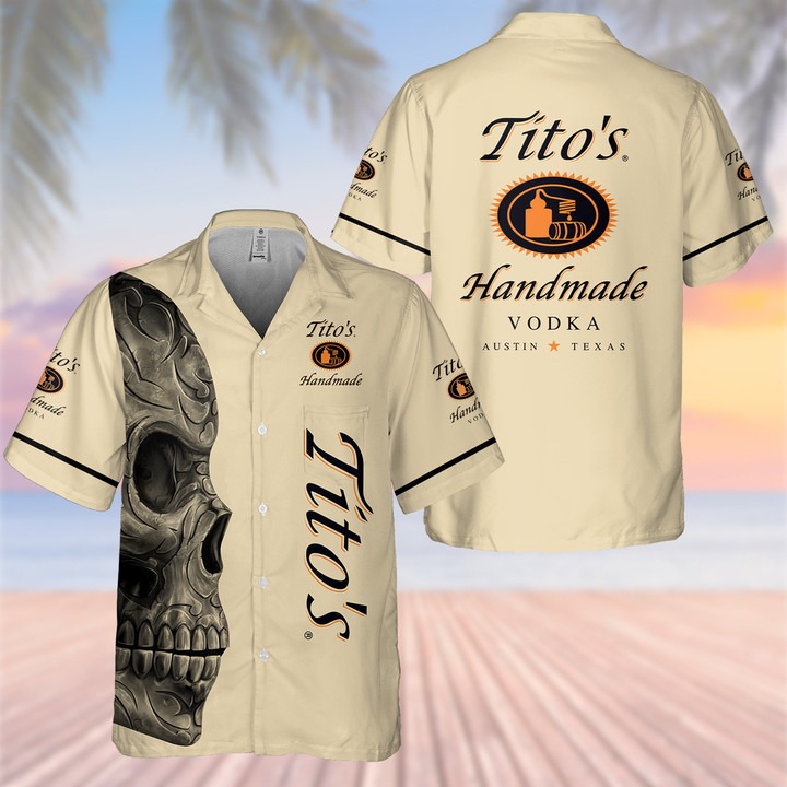 Tito’s Handmade Vodka Logo Pattern Hawaiian Shirt