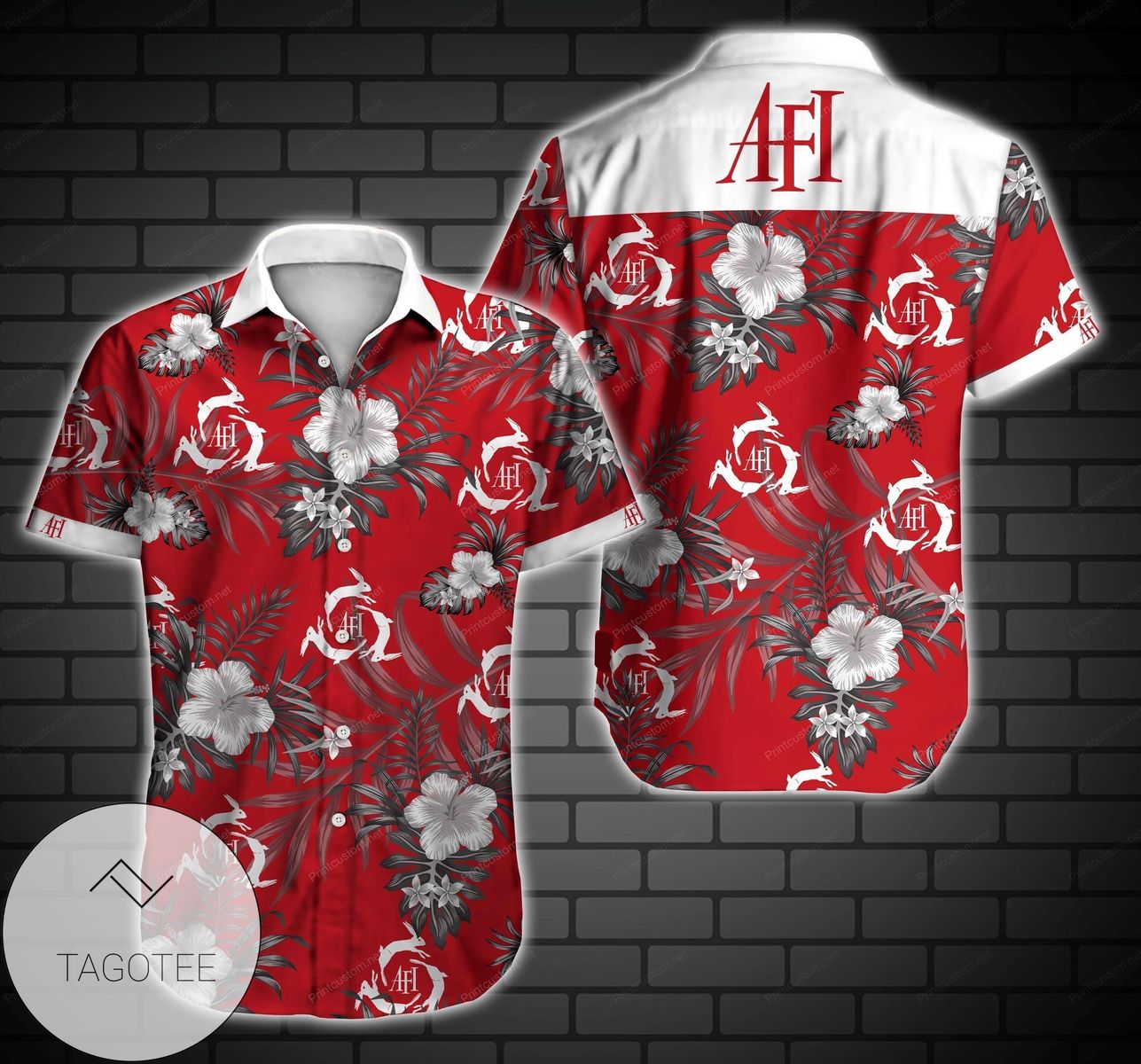 Tlmus Arcade Fire The Suburbs Hawaiian Graphic Print Short Sleeve Hawaiian Casual Shirt