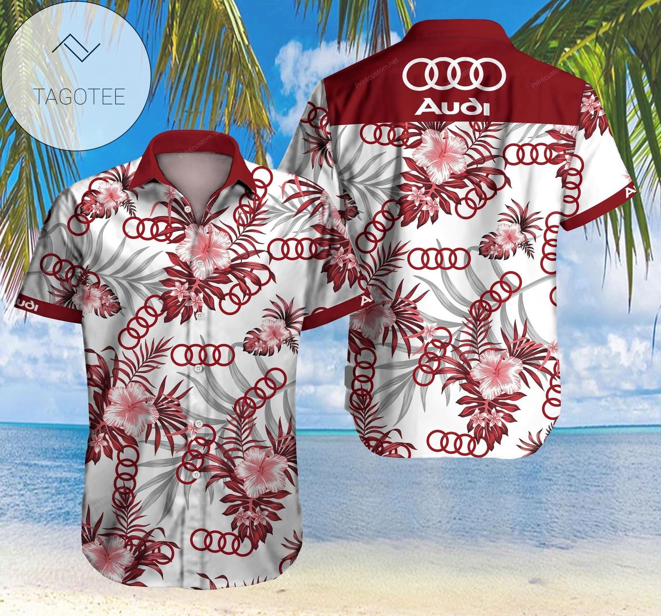 Tlmus Arcade Fire The Suburbs Hawaiian Graphic Print Short Sleeve Hawaiian Casual Shirt