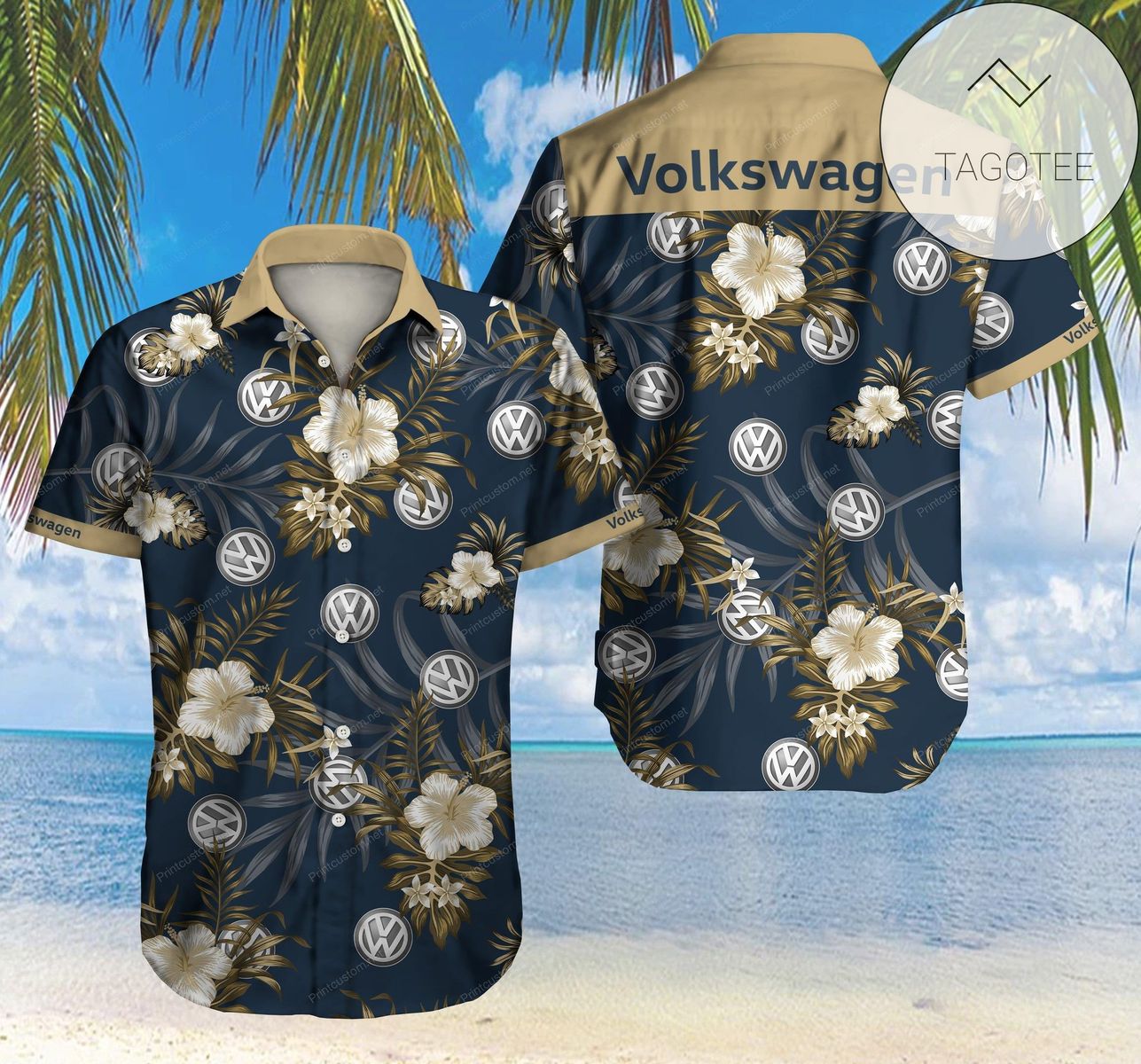 Tlmus Volkswagen Authentic Hawaiian Shirt 2022 Summer Button Up Shirt For Men Beach Wear Short Sleeve Authentic Hawaiian Shirt 2022