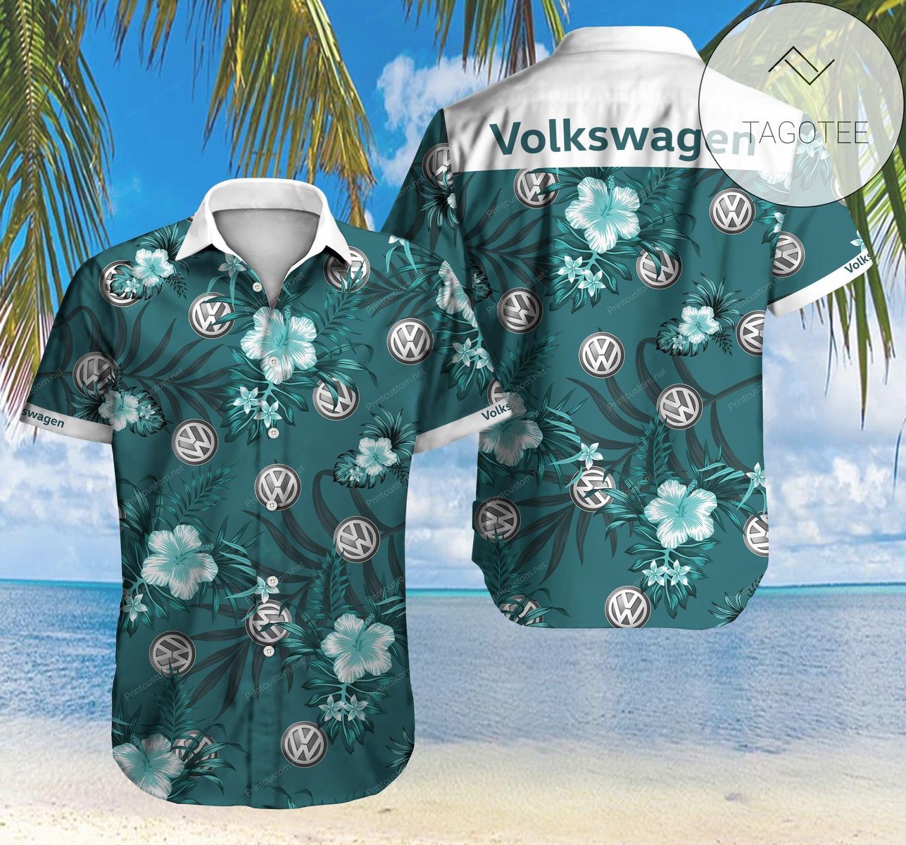 Tlmus Volkswagen Authentic Hawaiian Shirt 2022 Summer Button Up Shirt For Men Beach Wear Short Sleeve Authentic Hawaiian Shirt 2022