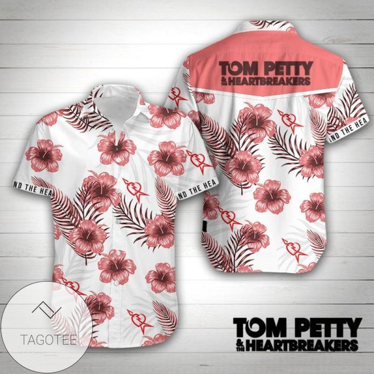 Tom Petty And The Heartbreakers Hawaiian Graphic Print Short Sleeve Hawaiian Casual Shirt