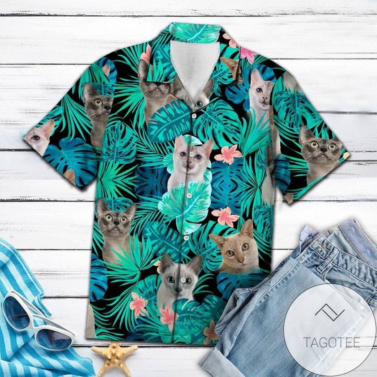 Tommy Vercetti GTA Ver 2 Summer Hawaiian Shirt – Turquoise