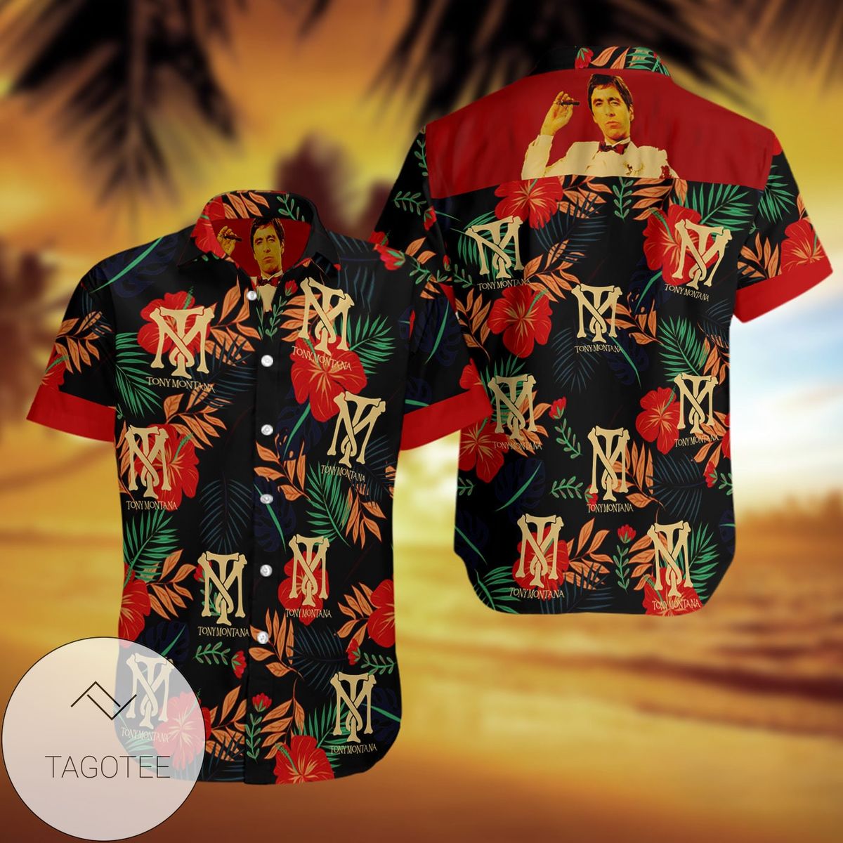 Tony Montana Red Unisex 2022 Authentic Hawaiian Shirts H