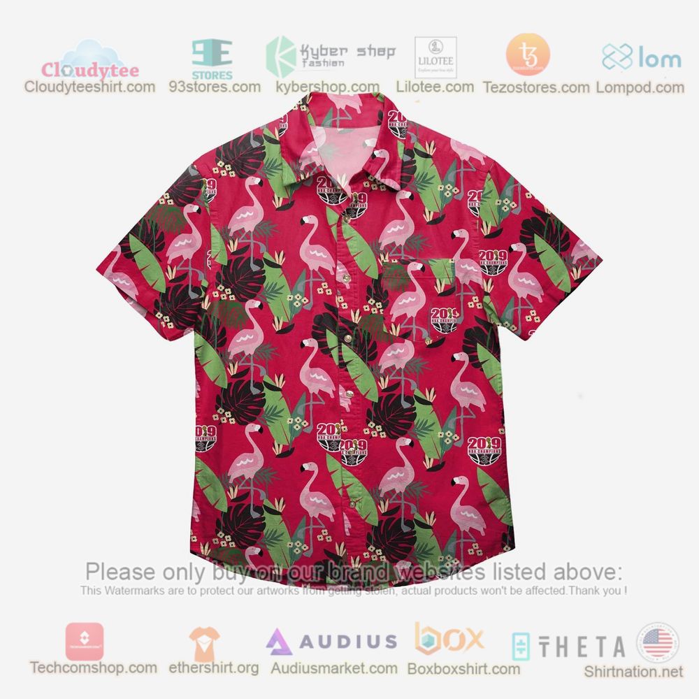 Toronto Raptors 2019 Champions Floral Button Up Hawaiian Shirt