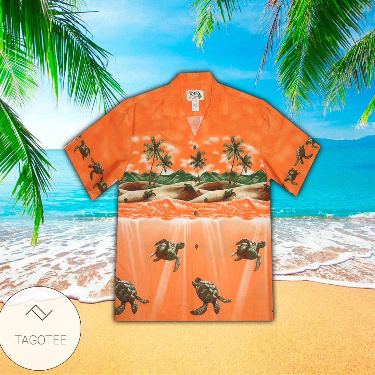 Totally Turtle Green Hawaiian Shirt