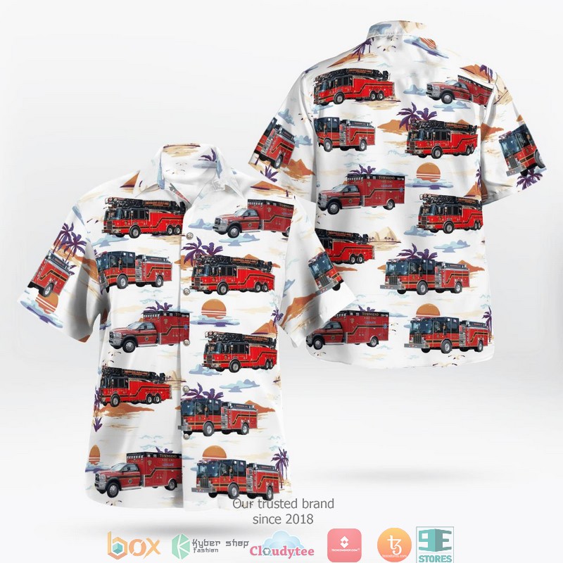 Tractor Pattern Hawaiian Shirt