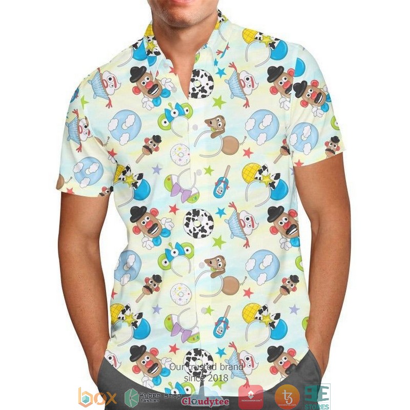 Tractor Pattern Hawaiian Shirt