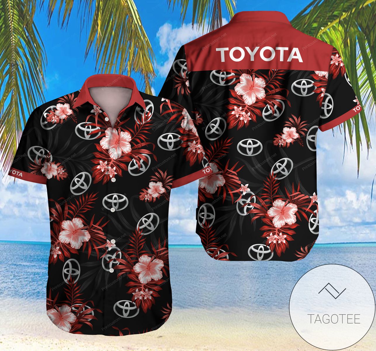 Tractor Dogs Hawaiian Graphic Print Short Sleeve Hawaiian Casual Shirt