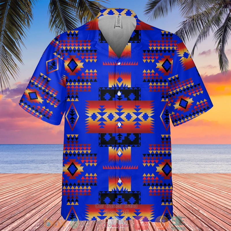 Tribes Pattern Native American Hawaiian Shirt  New