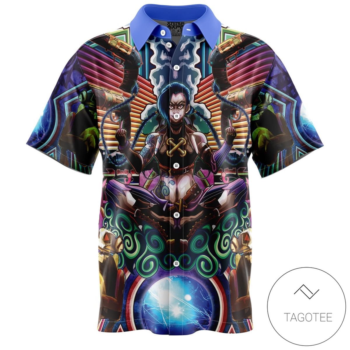 Trippy Jotaro Kujo JoJo’s Bizarre Adventure Hawaiian Shirt