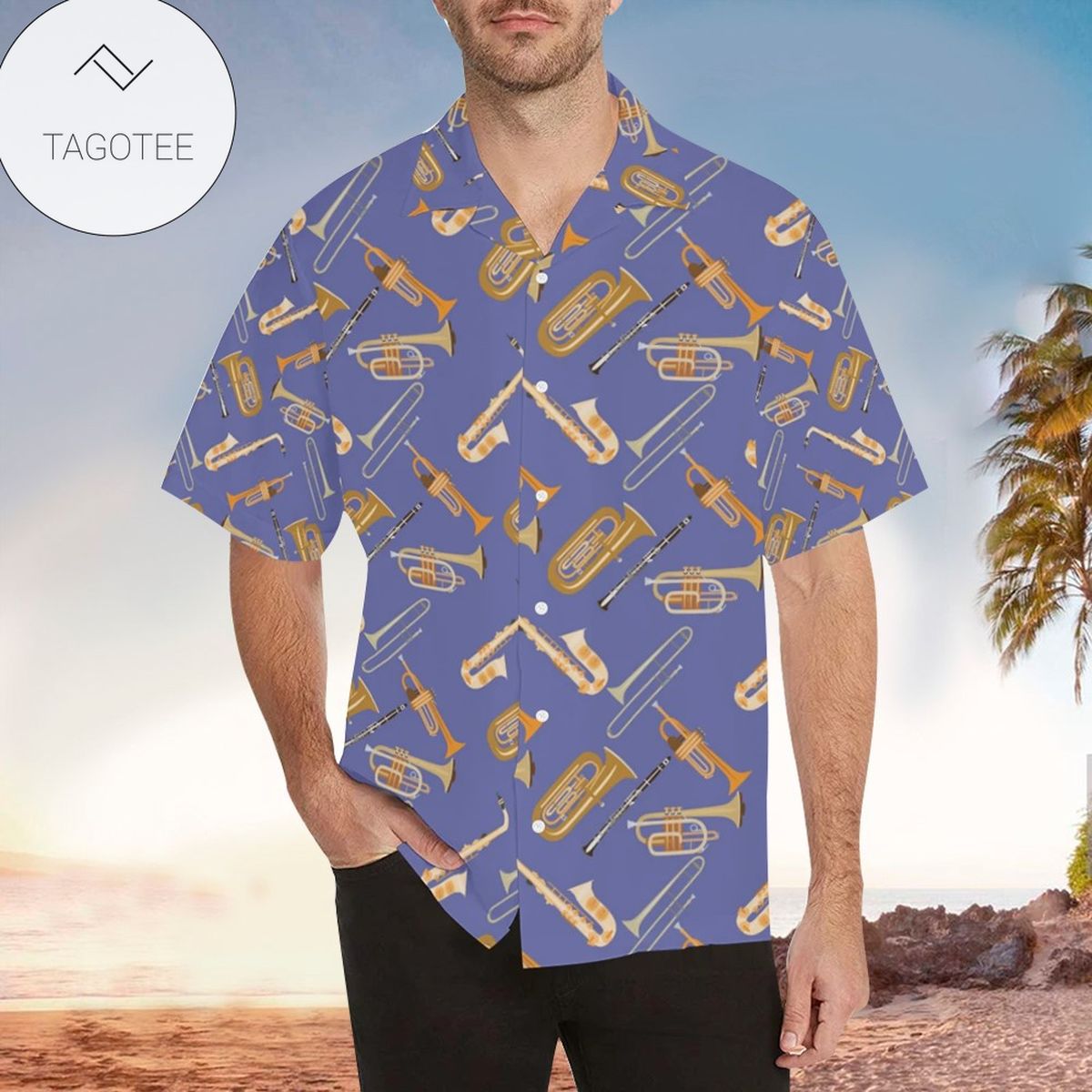 Trombone Aloha Shirt Hawaiian Shirt For Trombone Lovers