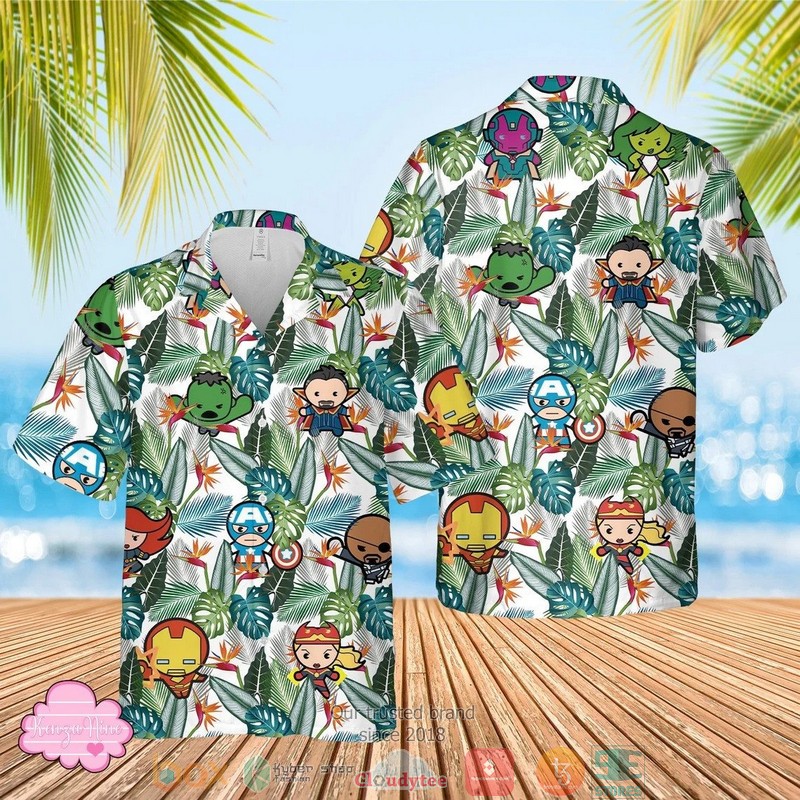 Tropical Avengers Chibi Hawaiian Shirt