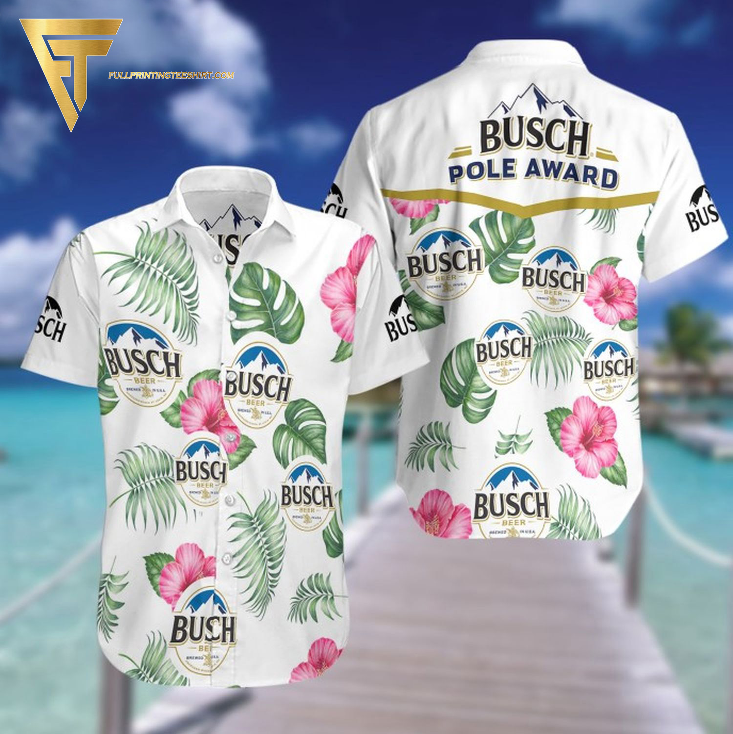 Tropical Budweiser Beer Summer Outfits Hawaiian Shirt