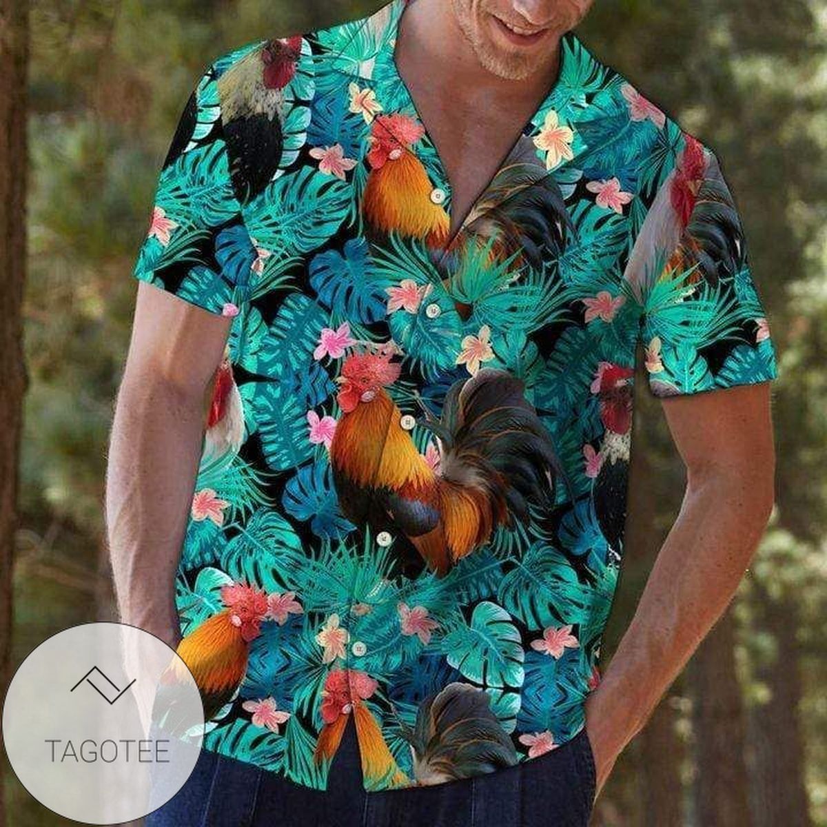 Tropical Chicken Hawaiian Aloha Shirts