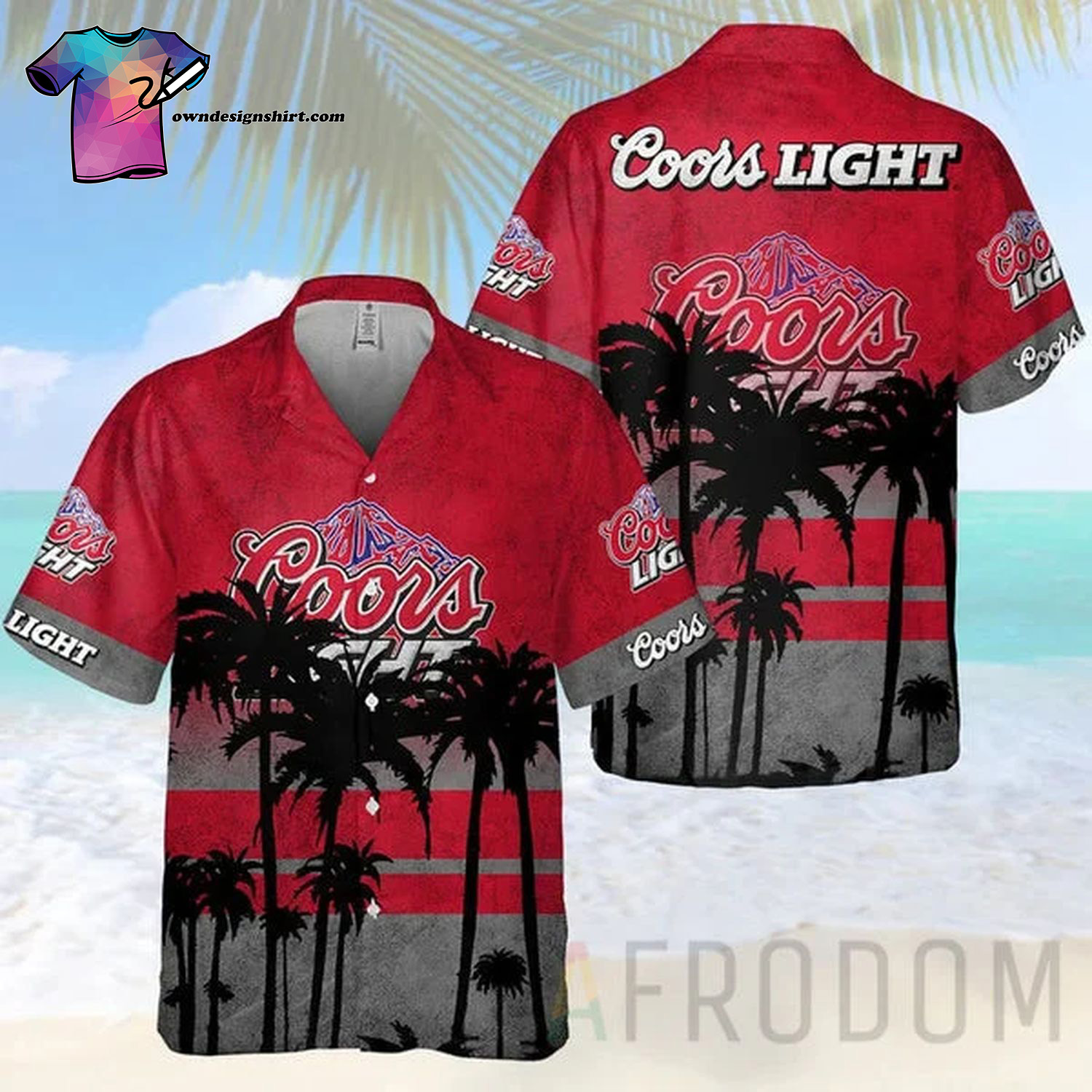 Tropical Coconut Tree Budweiser Beer Summer Vibes Hawaiian Shirt