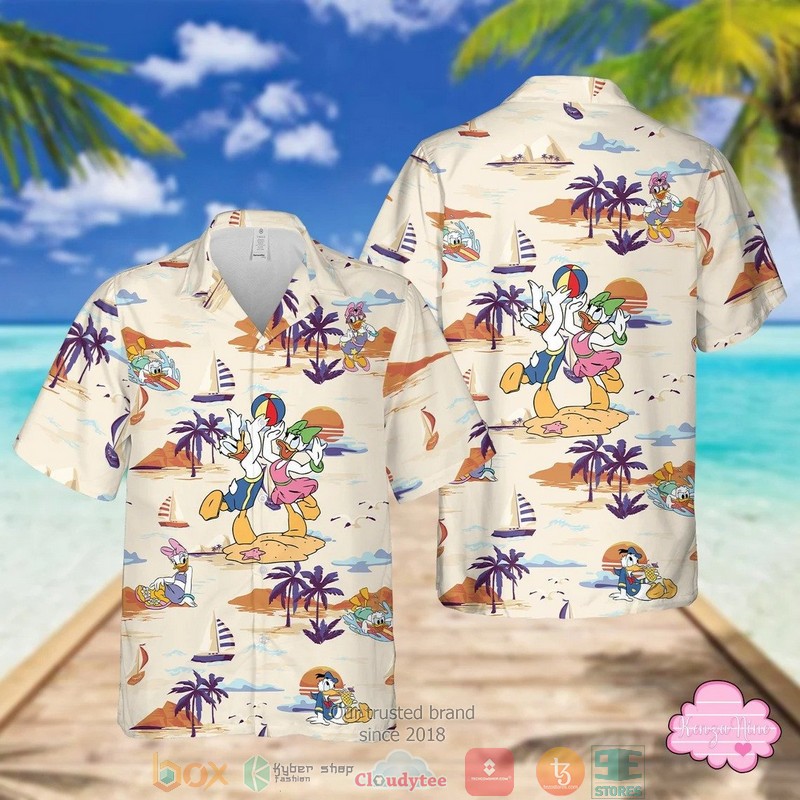 Tropical Cars Cartoon Hawaiian Shirt