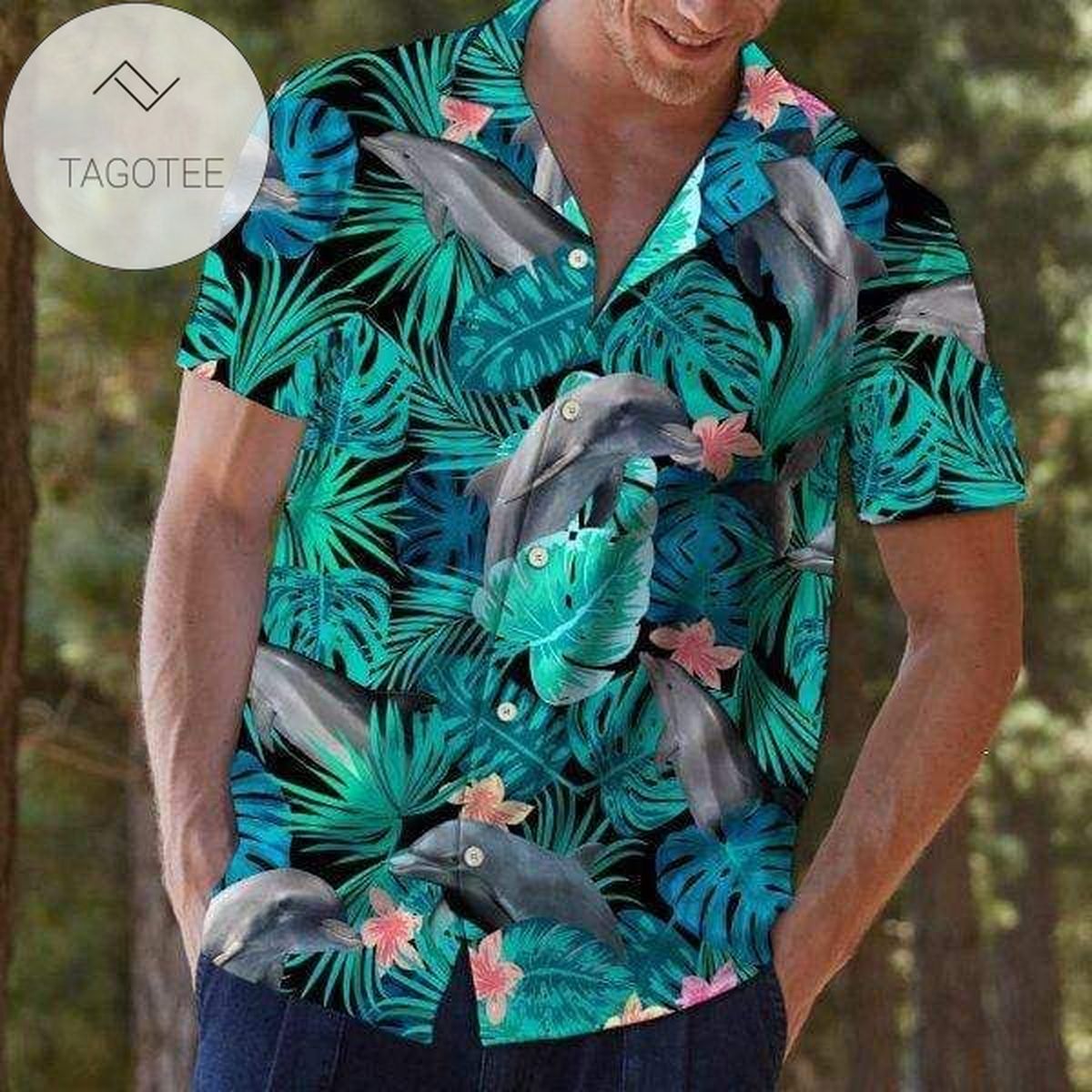 Tropical Cow Leaf Pattern 3D All Over Printed Unisex Hawaiian Shirt