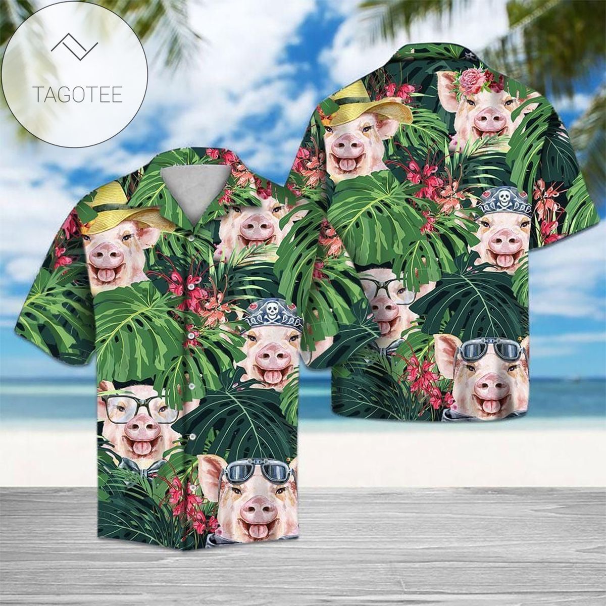 Tropical Flower Baseball Hawaiian Shirt