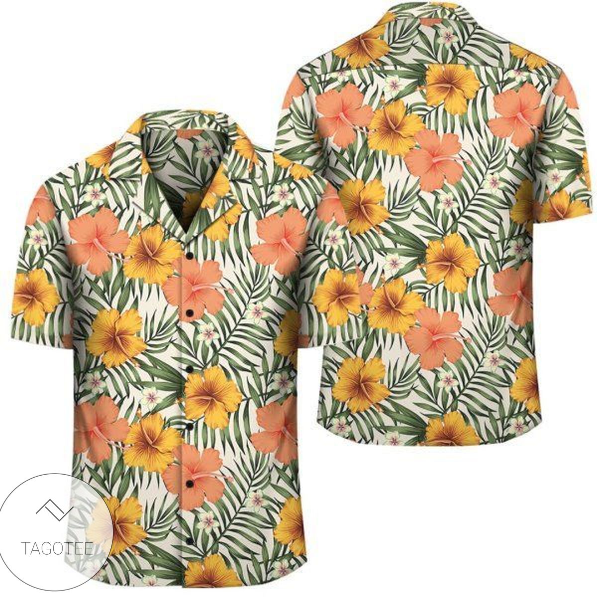 Tropical Flowers Men Hawaiian Shirt