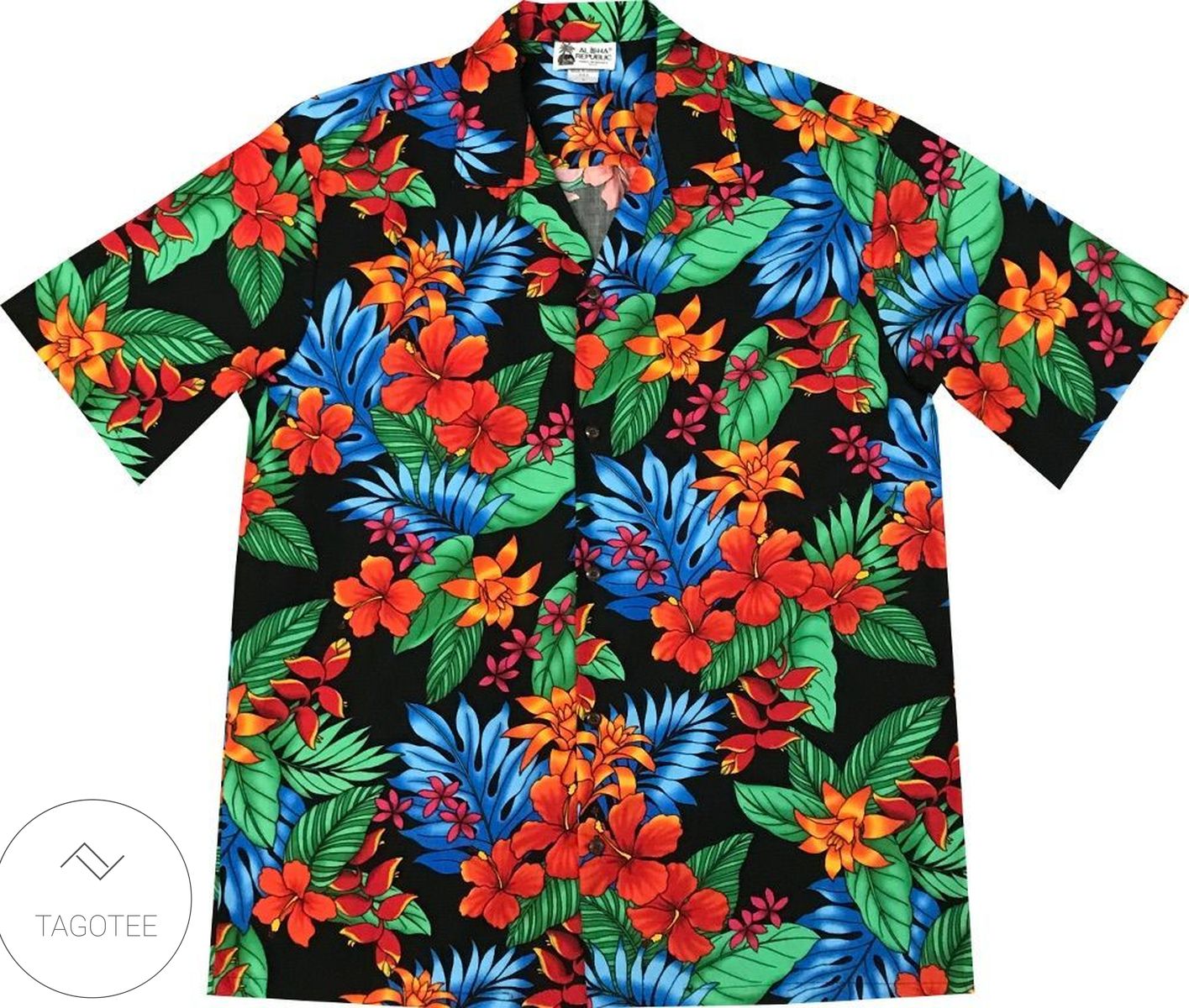 Tropical Flowers Monstera Leaf Hawaiian Shirt