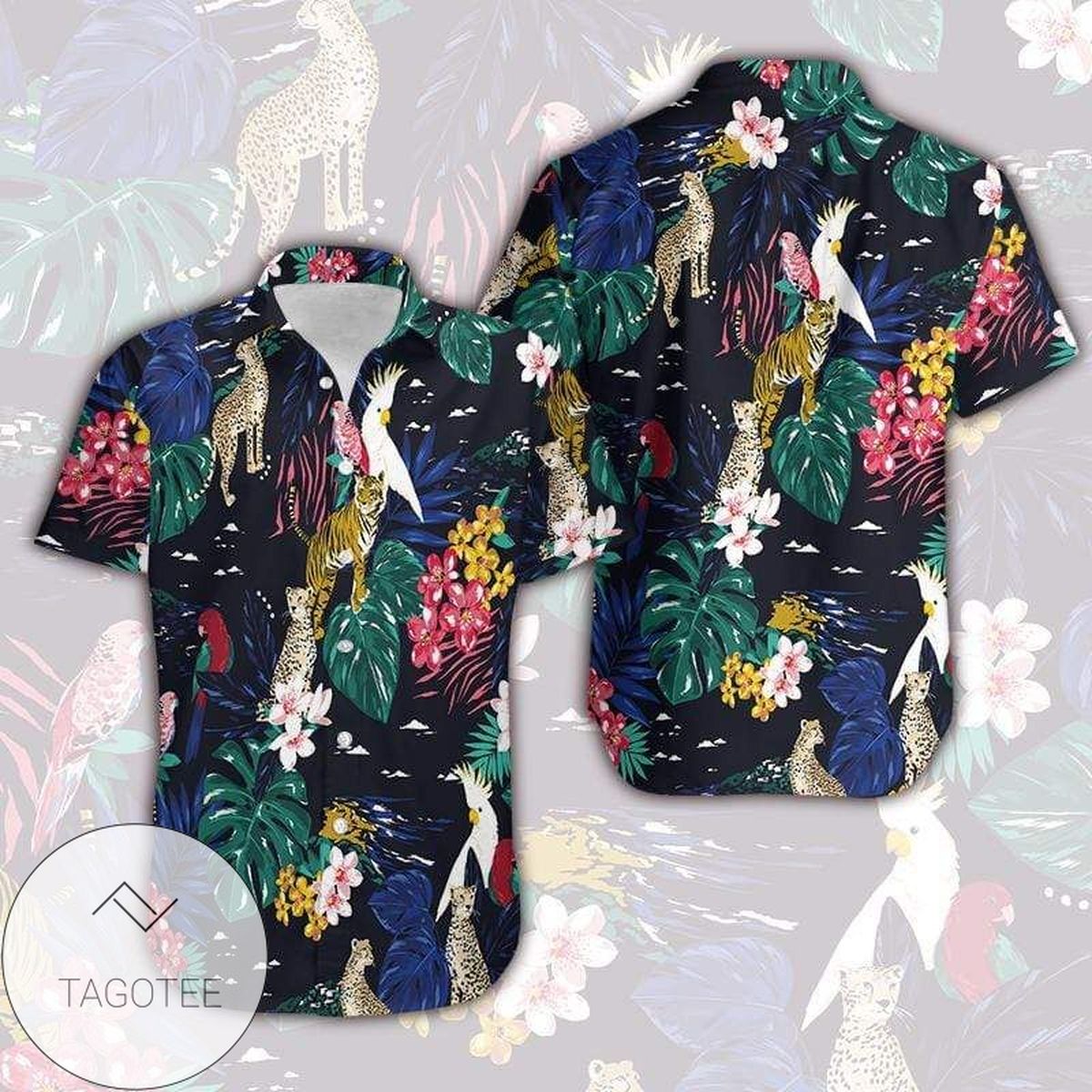 Tropical French Bulldog Hawaiian Shirt