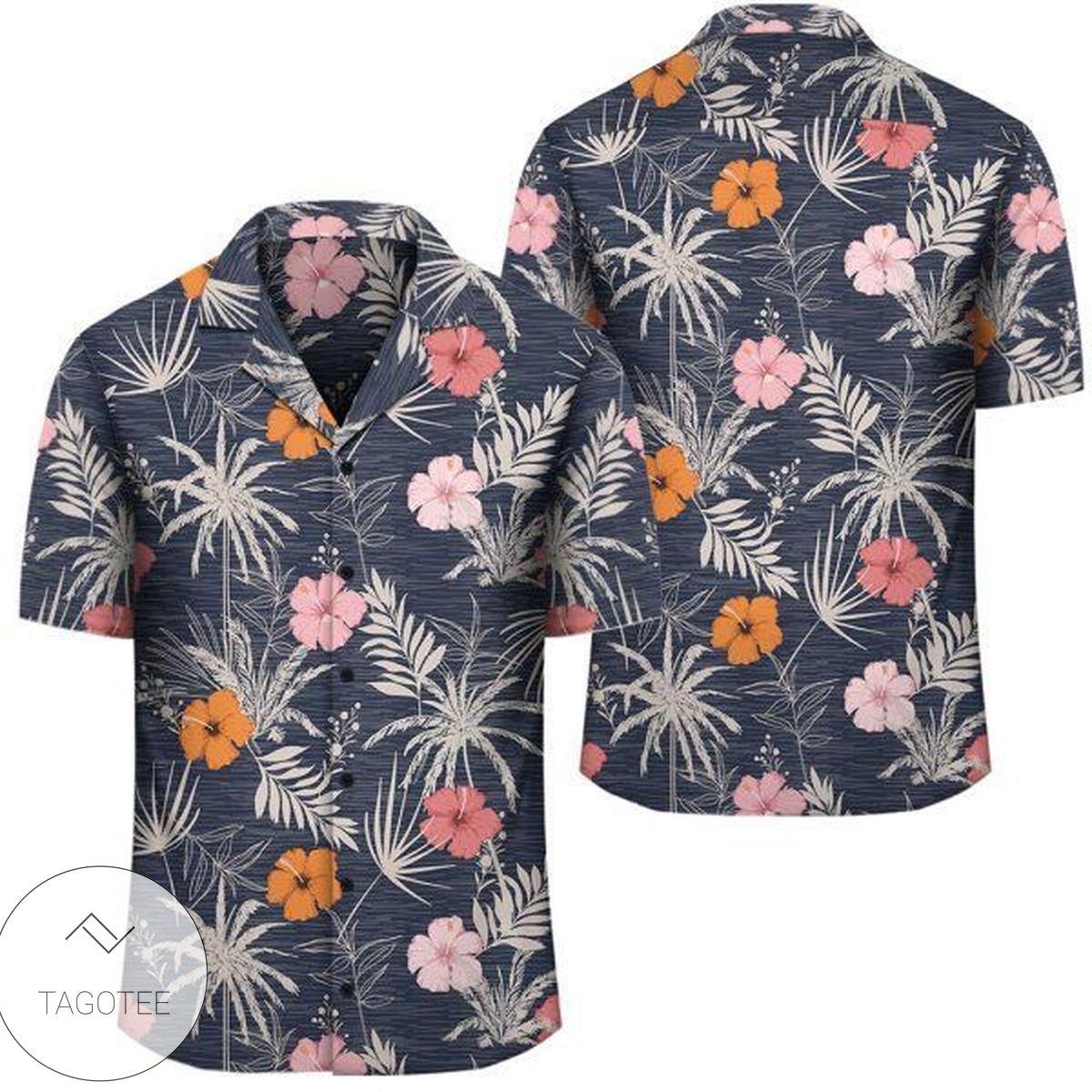 Tropical Green Pattern Hawaiian Shirt