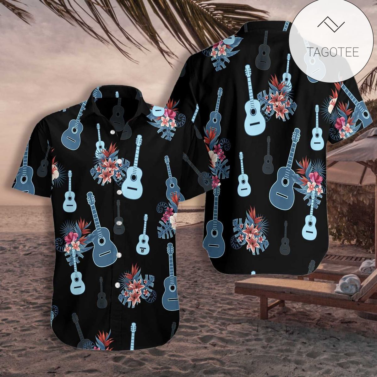 Tropical Guitar Hawaiian Shirt