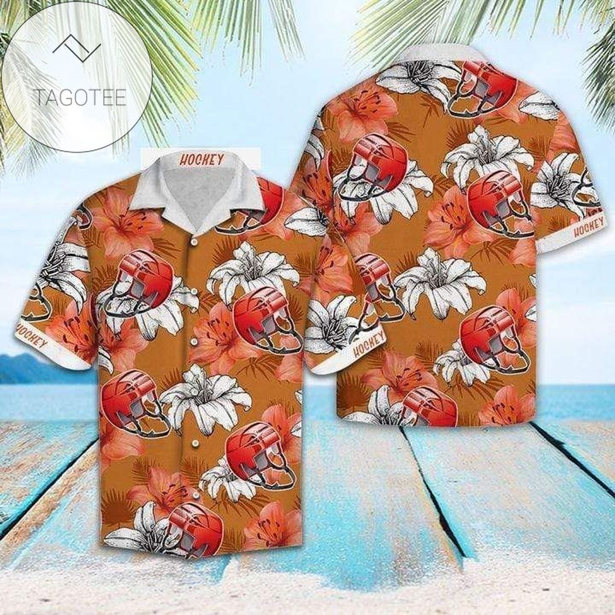 Tropical Hockey Lover Hawaiian Shirts