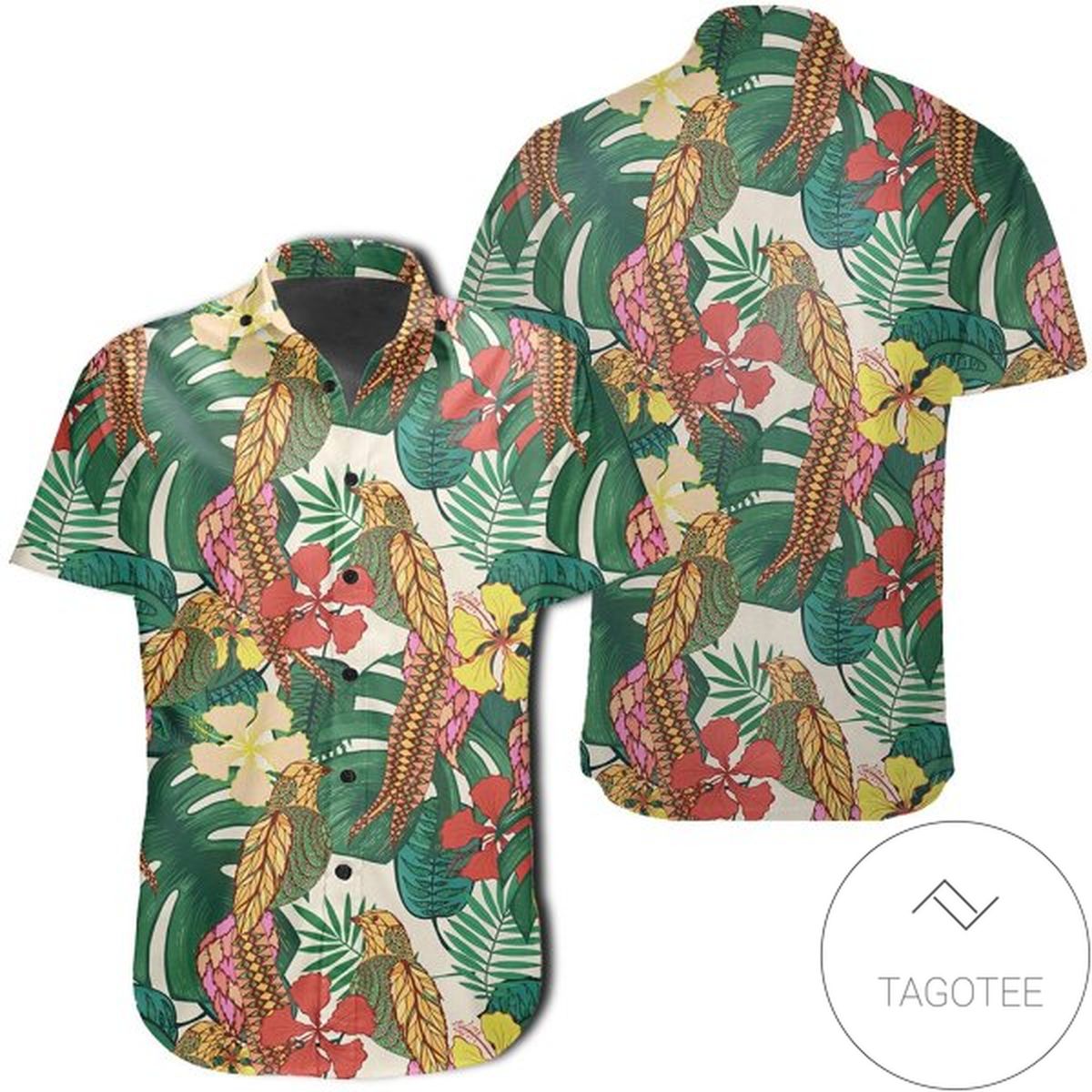 Tropical Leaves Flowers And Birds Hawaiian Shirt