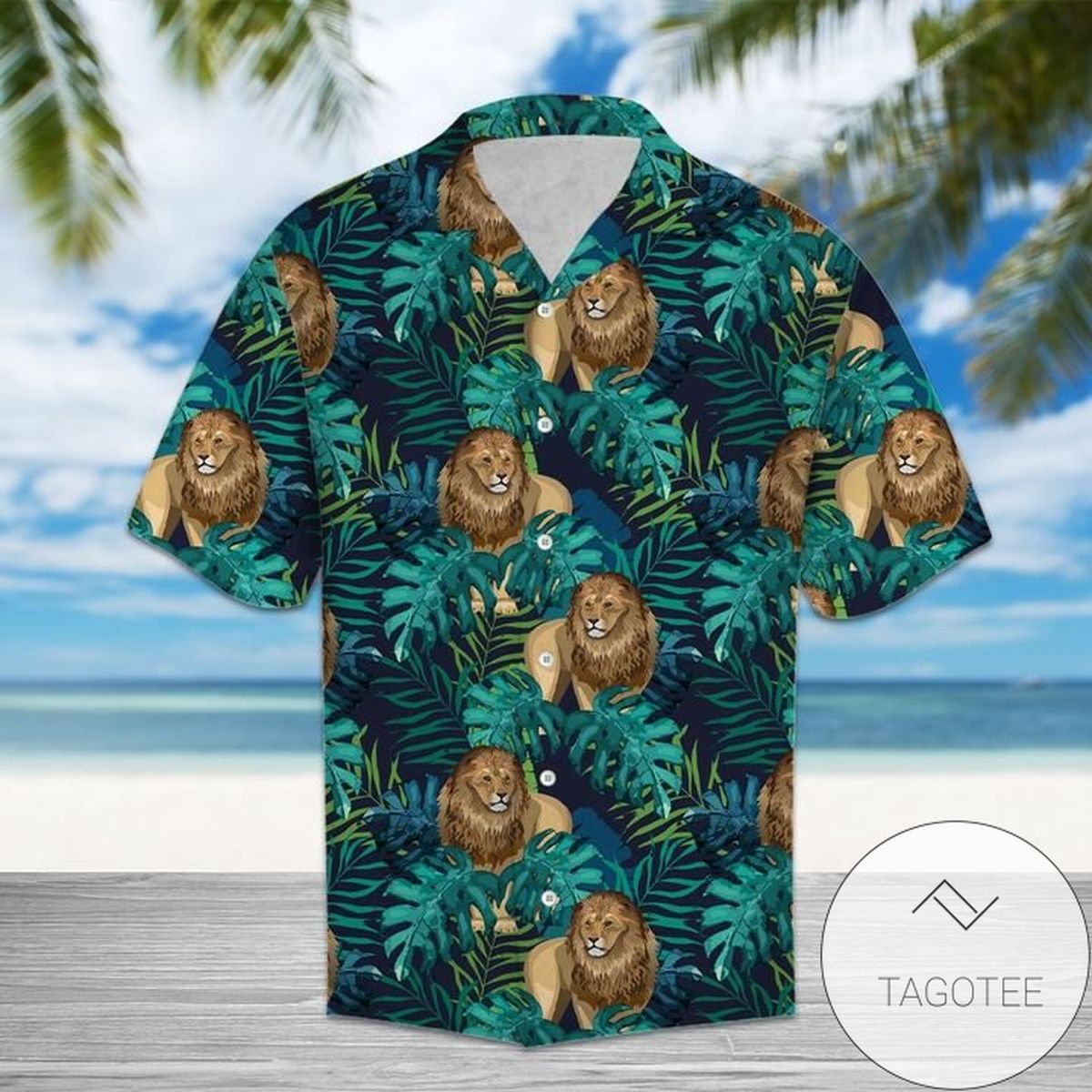 Tropical Monstera Leaf Green Hawaiian Shirt