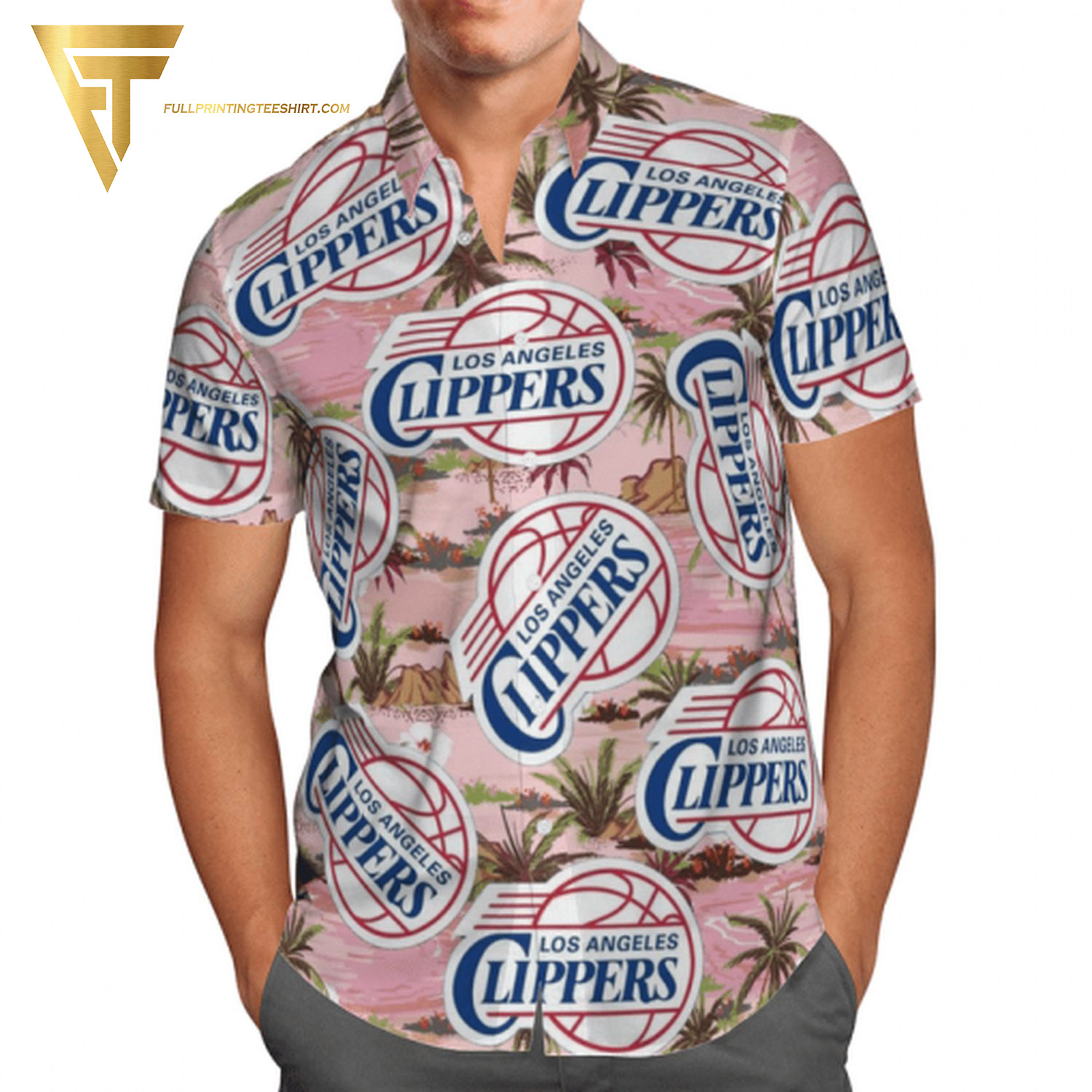 Tropical Los Angeles Clippers Sports Summer Hawaiian Shirt