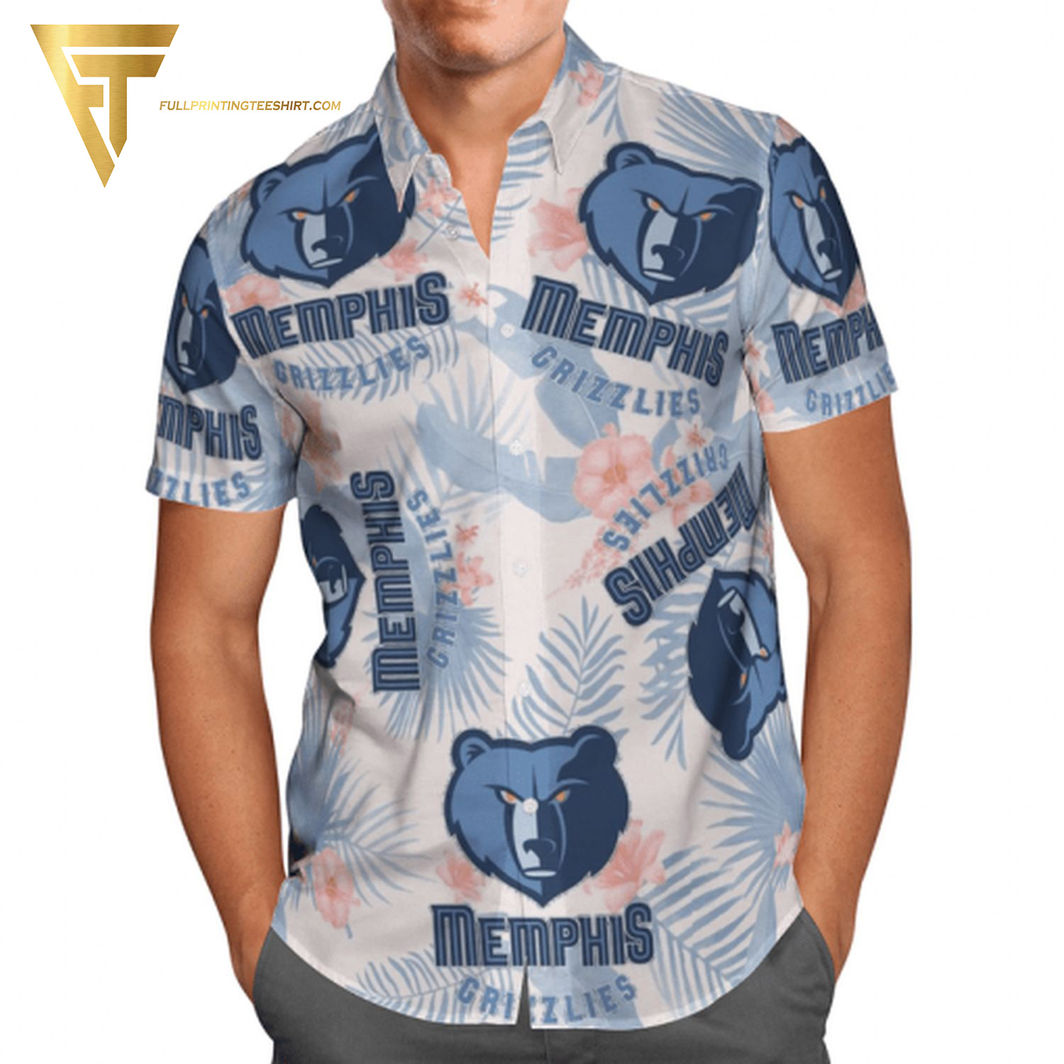 Tropical Memphis Grizzlies NBA Summer Hawaiian Shirt