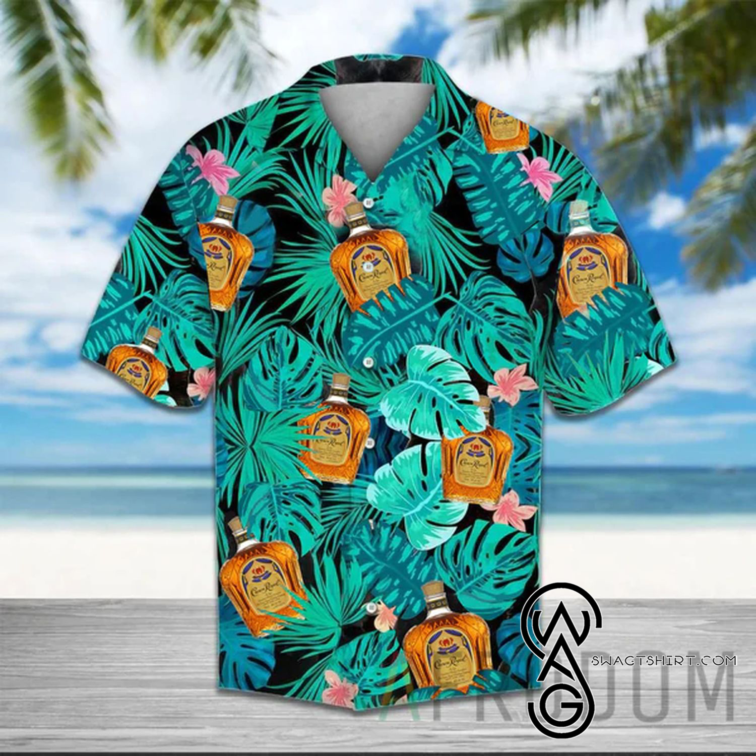 Tropical Palm Guinness Beer Full Printing Hawaiian Shirt