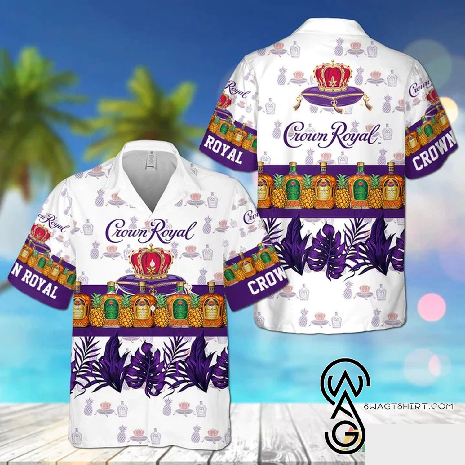 Tropical Pineapple Corona Extra Beer Full Printing Hawaiian Shirt And Shorts Set