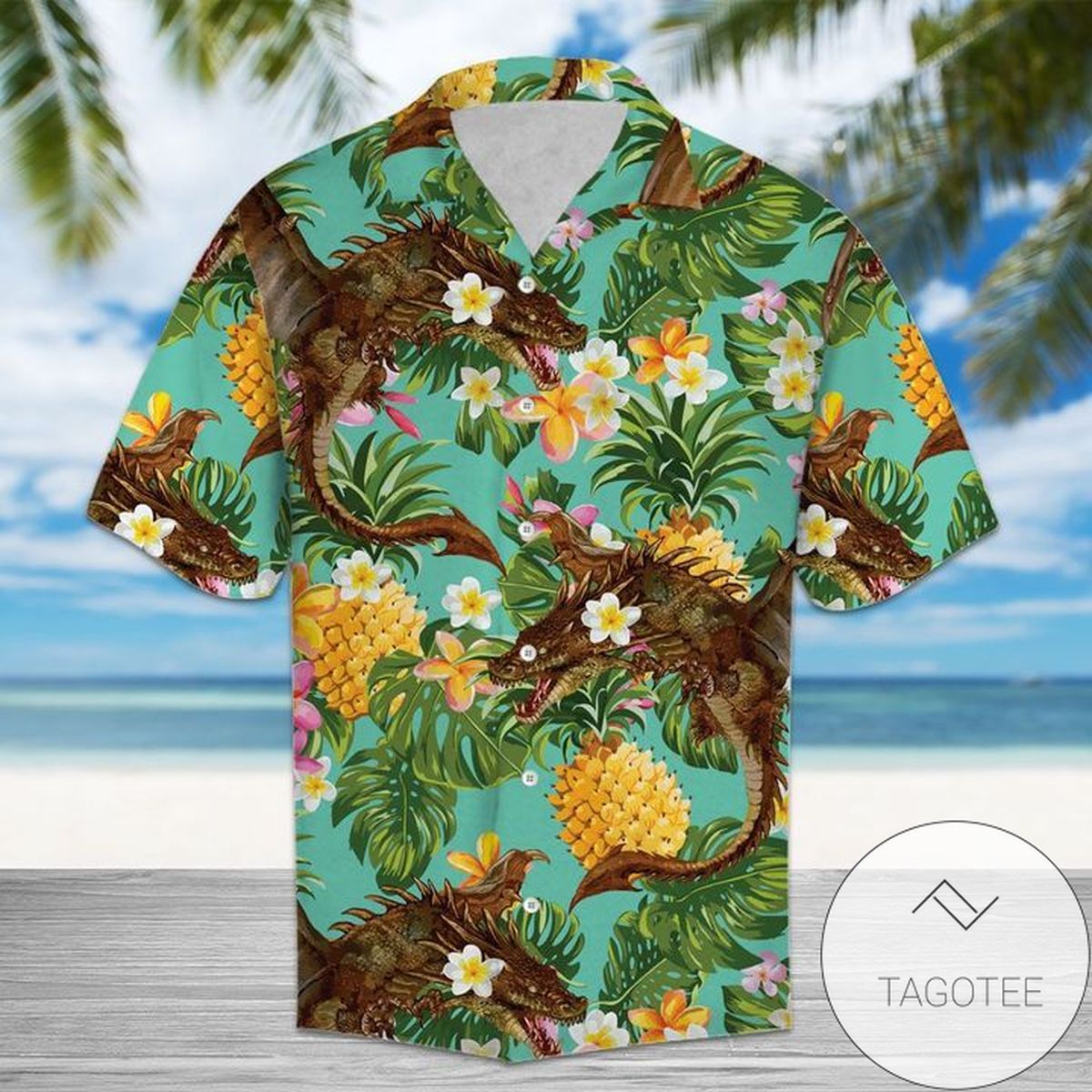 Tropical Pineapple Duck 3d Hawaiian Shirt For Men With Vibrant Colors And Textures