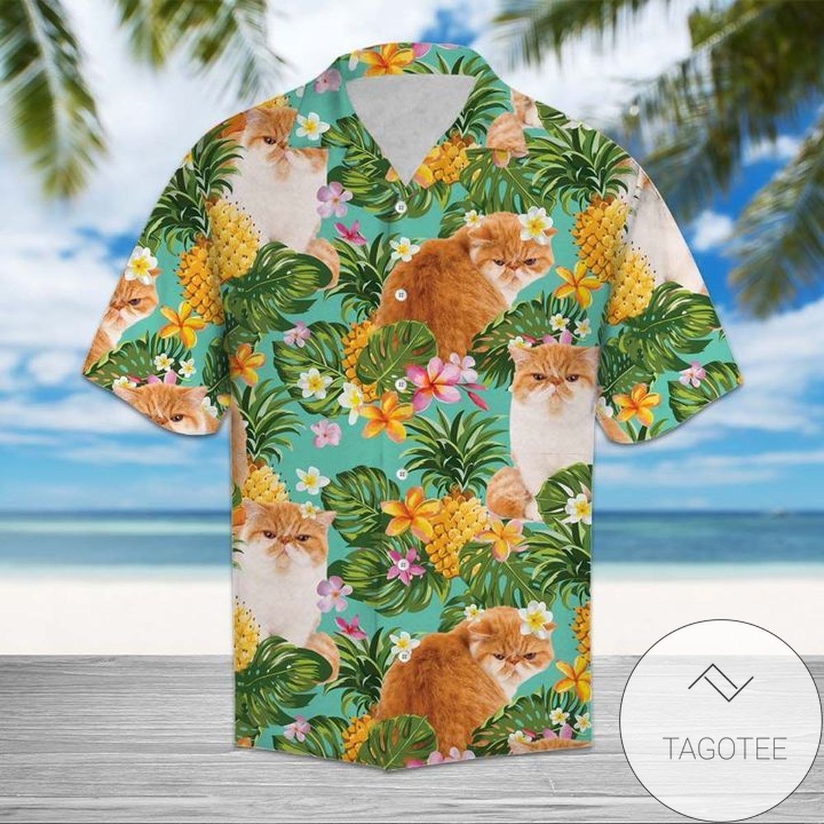 Tropical Pineapple Elephant 3d Hawaiian Shirt For Men With Vibrant Colors And Textures