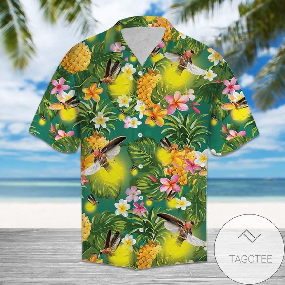 Tropical Pineapple Exotic Shorthair 3d Hawaiian Shirt For Men With Vibrant Colors And Textures