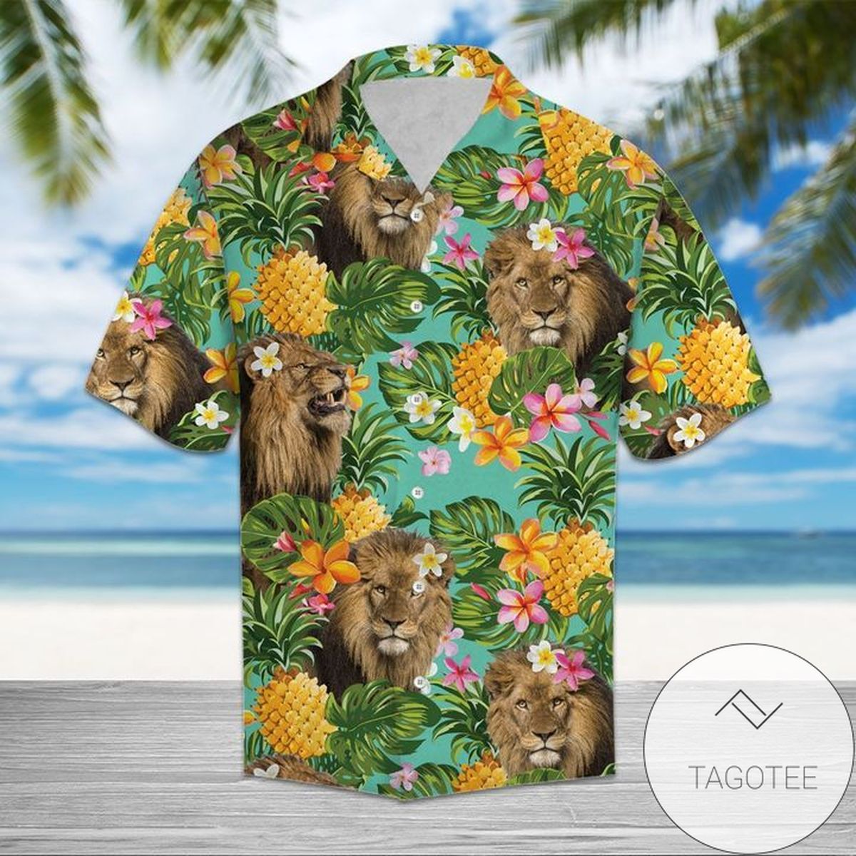 Tropical Pineapple Llama 3d Hawaiian Shirt For Men With Vibrant Colors And Textures