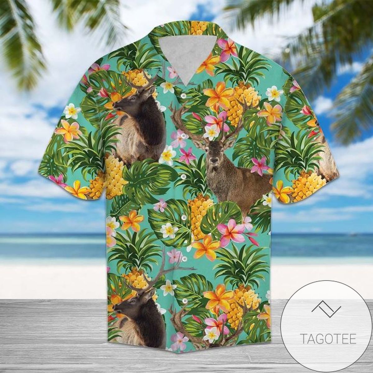 Tropical Pineapple Ragamuffin Hawaiian Shirt For Men With Vibrant Colors And Textures