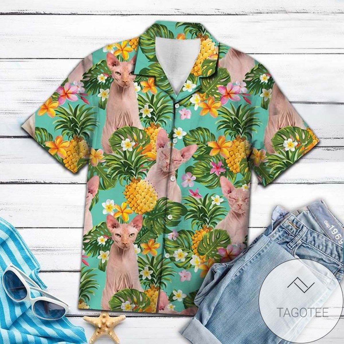 Tropical Pineapple Singapura Hawaiian Shirt For Men With Vibrant Colors And Textures