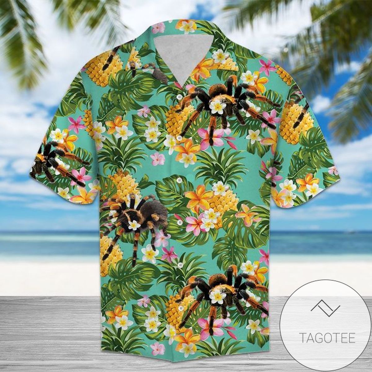 Tropical Pineapple Sphynx 3d Hawaiian Shirt For Men With Vibrant Colors And Textures