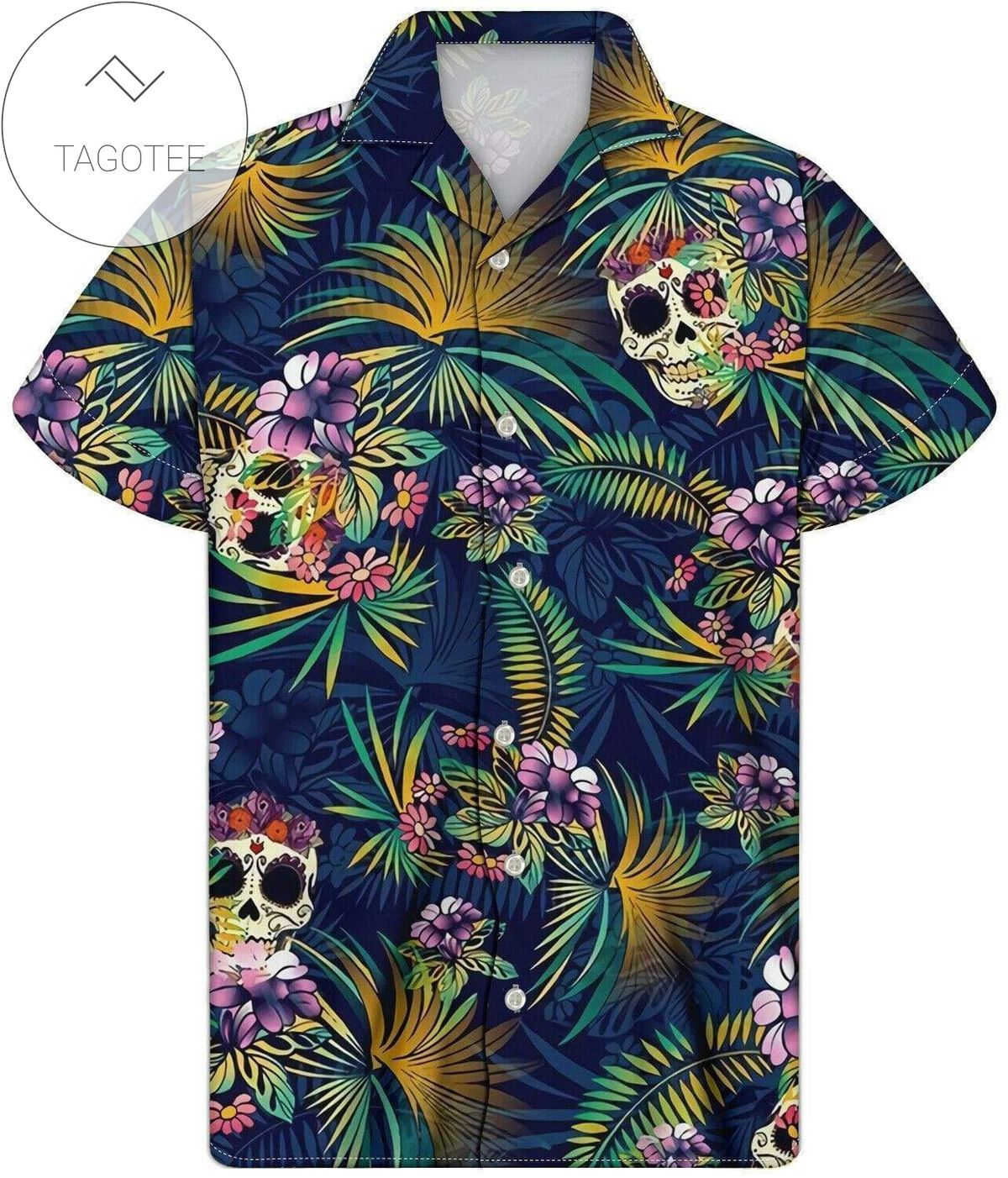 Tropical Skull Funny Unisex 2022 Authentic Hawaiian Shirts V