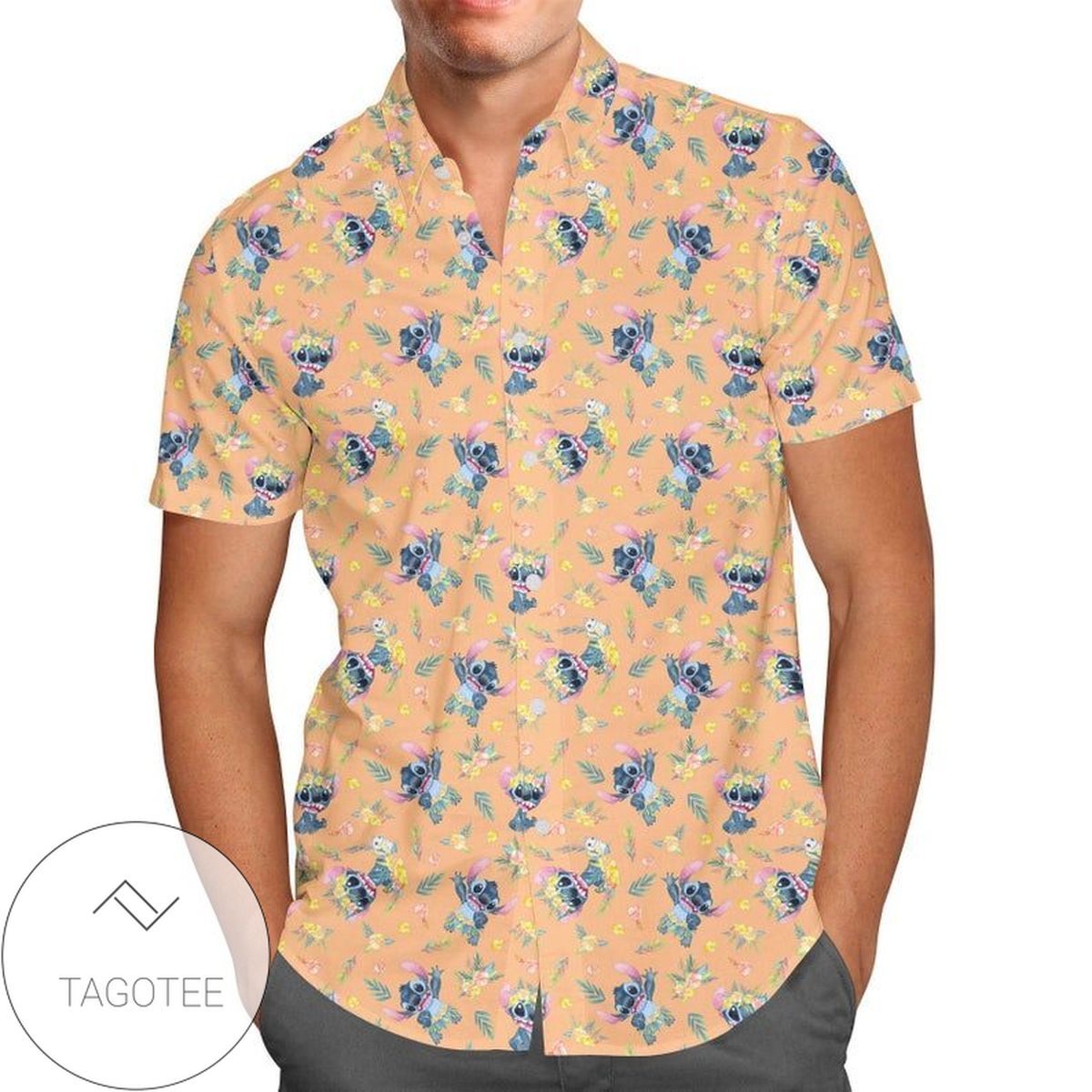 Tropical Strelitzia Black Hawaiian Shirt