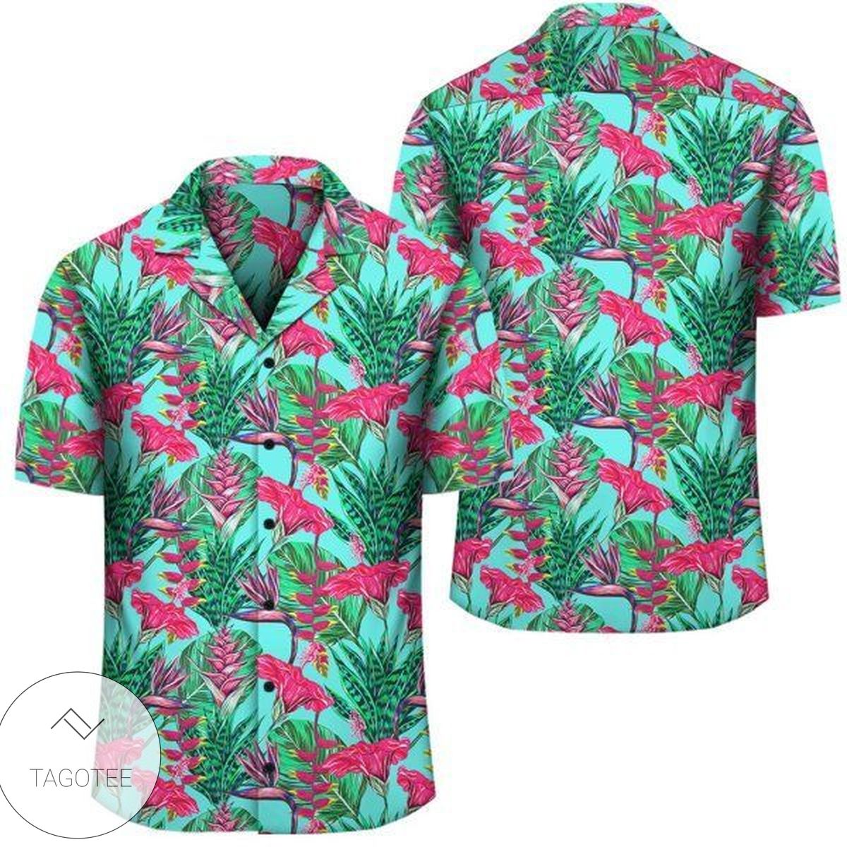 Tropical Strelitzia Hawaiian Shirt