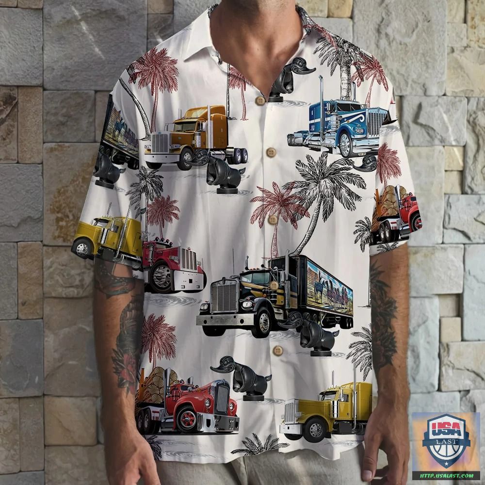 Truck With Summer Background Hawaiian Shirt