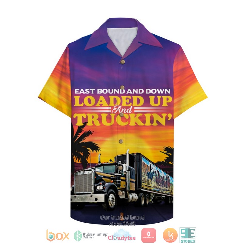 Trucker 7 With Semitruck Pattern Hawaiian Shirt