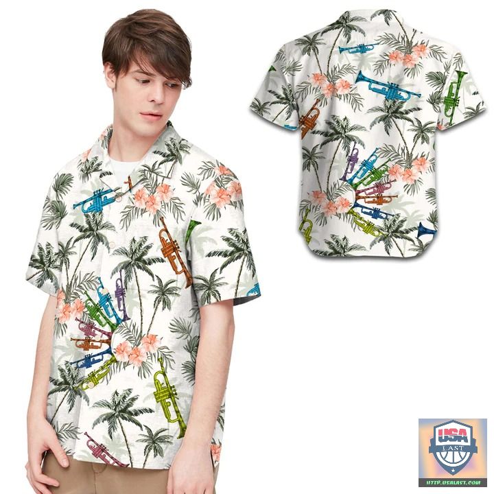 Trumpet Art Hawaiian Shirt For Men Women